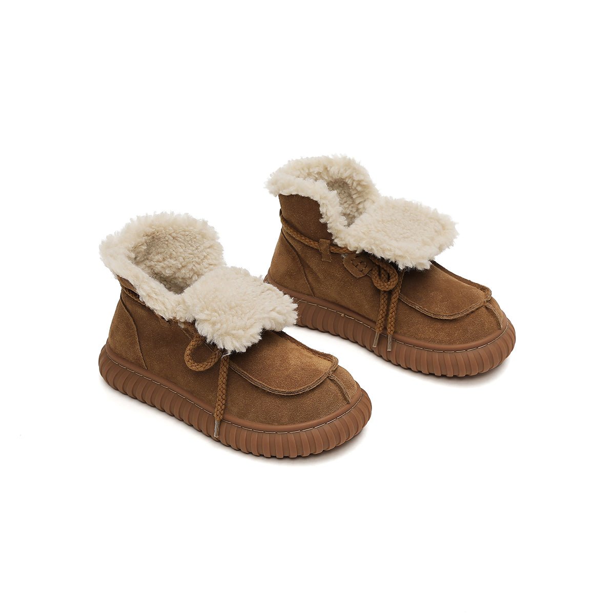 Women's Suede Shearling Winter Boots-2