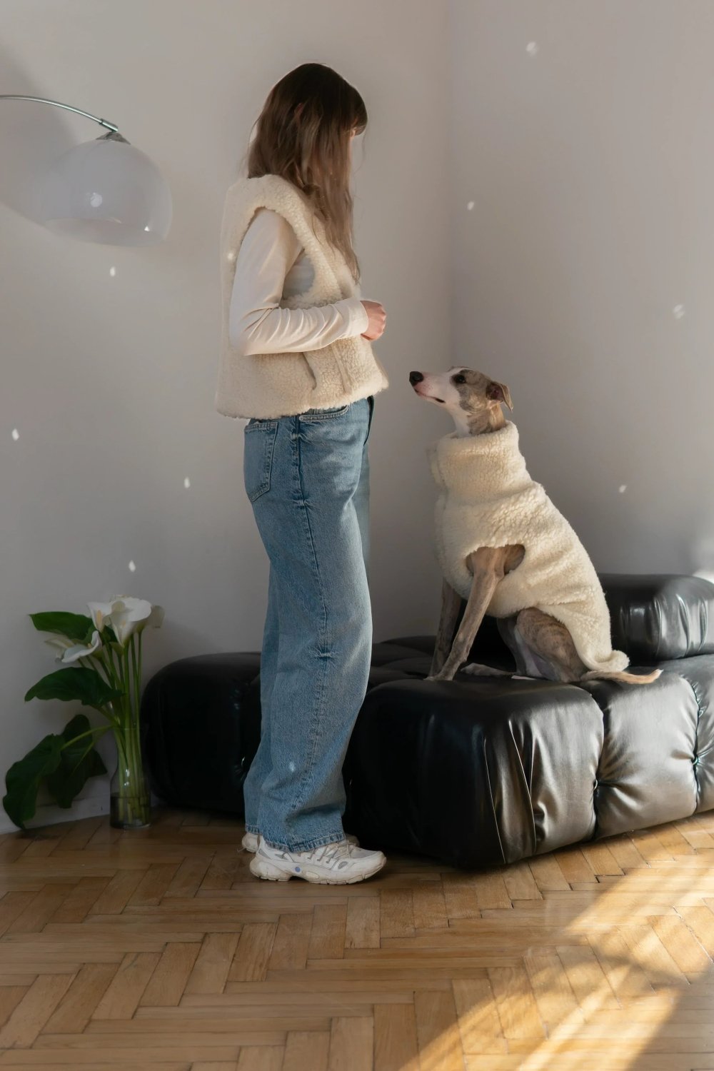 Woolen Dog Vest - Light Grey - Mio NEGOZIO 🌹💐Mellow Pet StoreMellow Pet Store