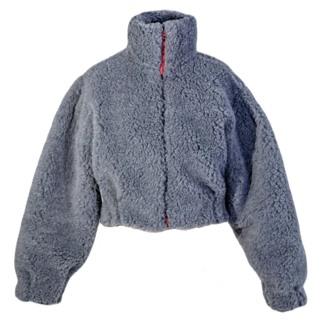 Woolen Women's Short Jacket - Dark Grey - Mio NEGOZIO 🌹💐MellowConceptStoreMellowConceptStore